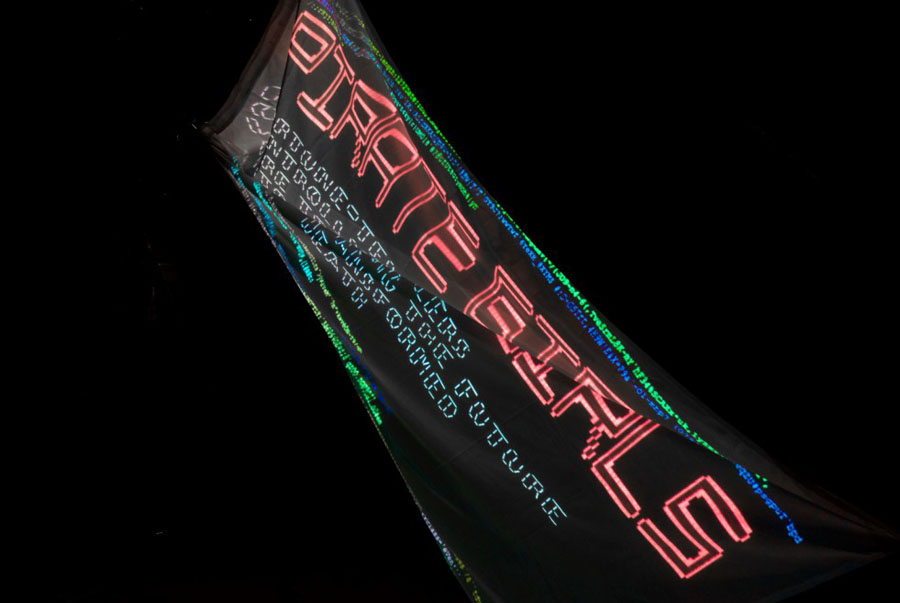 Divination Pirate Girls Flag with data